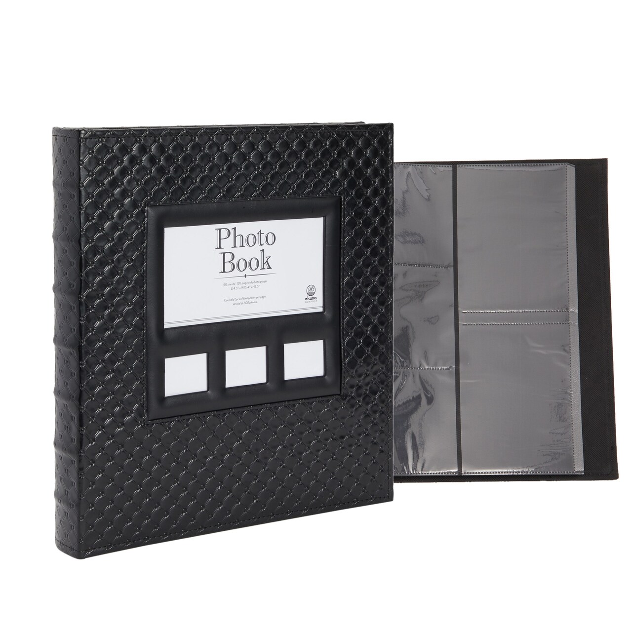 Faux Leather Wedding Photo Album, 600 Pockets for 4x6 Inch Photos